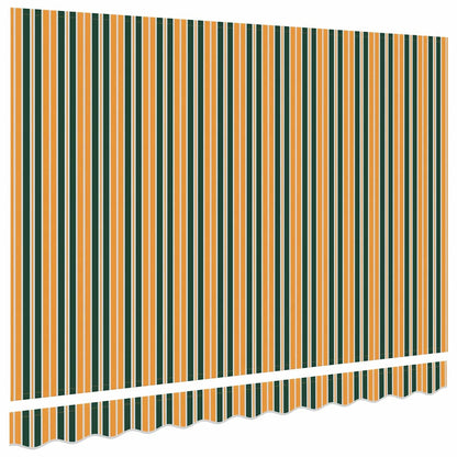 vidaXL Markisen-Ersatzstoff Grün und Gelb 300 x 200 cm Segeltuch