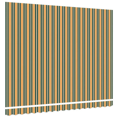 vidaXL Markisen-Ersatzstoff Grün und Gelb 400 x 350 cm Segeltuch