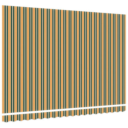vidaXL Markisen-Ersatzstoff Grün und Gelb 450 x 300 cm Segeltuch