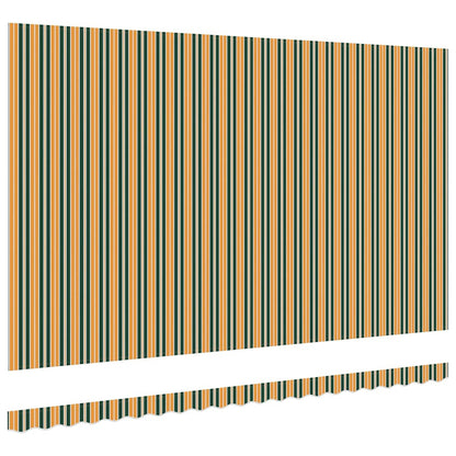 vidaXL Markisen-Ersatzstoff Grün und Gelb 500 x 300 cm Segeltuch