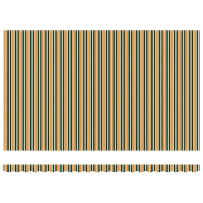 vidaXL Markisen-Ersatzstoff Grün und Gelb 500 x 300 cm Segeltuch