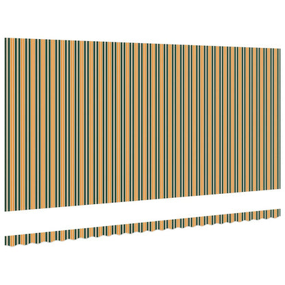 vidaXL Markisenersatzstoff Grün und Gelb 580 x 295 cm Polyester