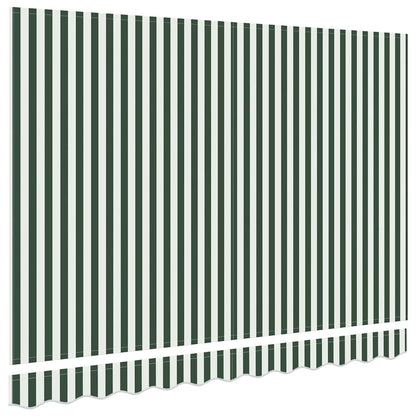 vidaXL Markisen-Ersatzstoff Grün und Weiß 250 x 200 cm Segeltuch