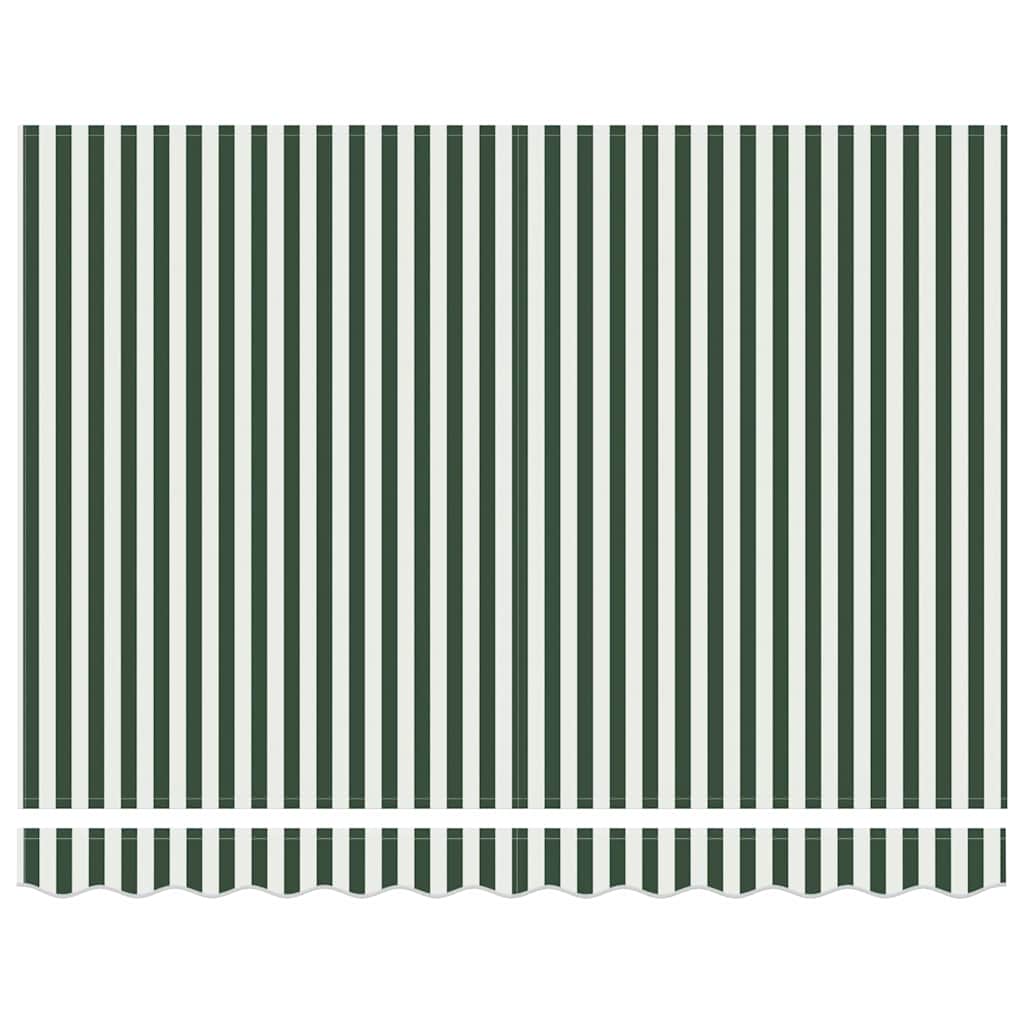 vidaXL Markisen-Ersatzstoff Grün und Weiß 250 x 200 cm Segeltuch