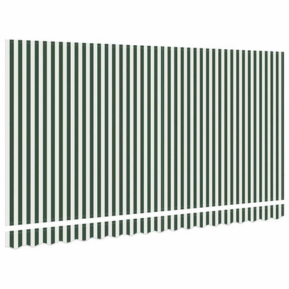 vidaXL Markisen-Ersatzstoff Grün und Weiß 400 x 200 cm Segeltuch