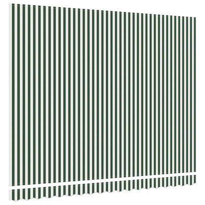 vidaXL Markisen-Ersatzstoff Grün und Weiß 400 x 300 cm Segeltuch