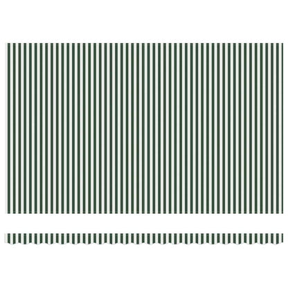 vidaXL Markisen-Ersatzstoff Grün und Weiß 500 x 300 cm Segeltuch
