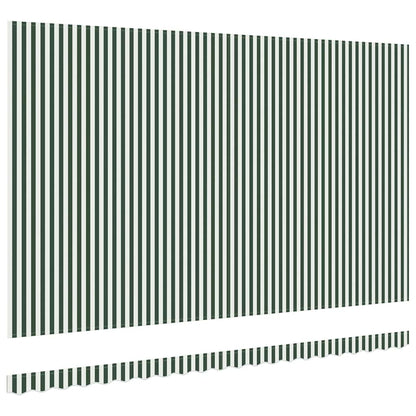 vidaXL Markisen-Ersatzstoff Grün und Weiß 500 x 350 cm Segeltuch