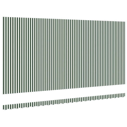vidaXL Markisen-Ersatzstoff Grün und Weiß 600 x 300 cm Segeltuch