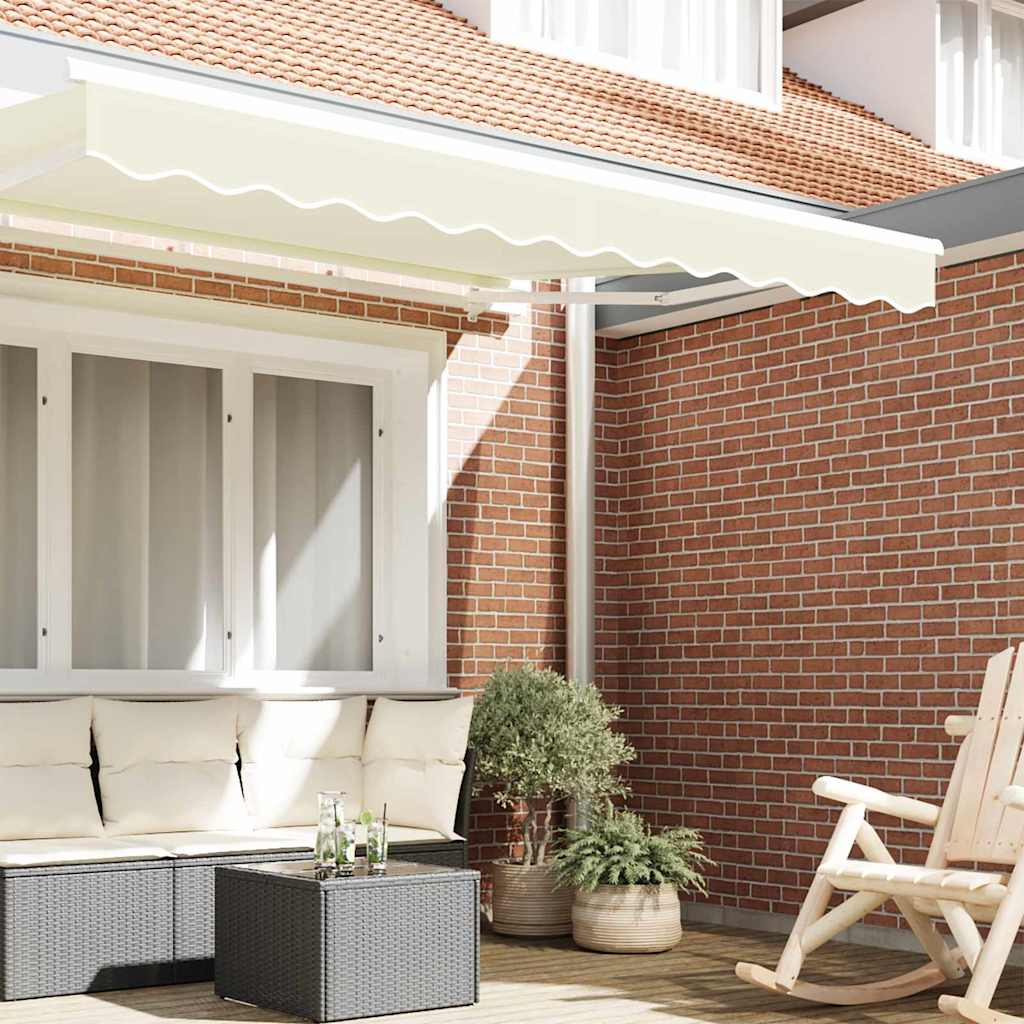 vidaXL Markisenfranse Creme 2,3 x 0,2 m Segeltuch