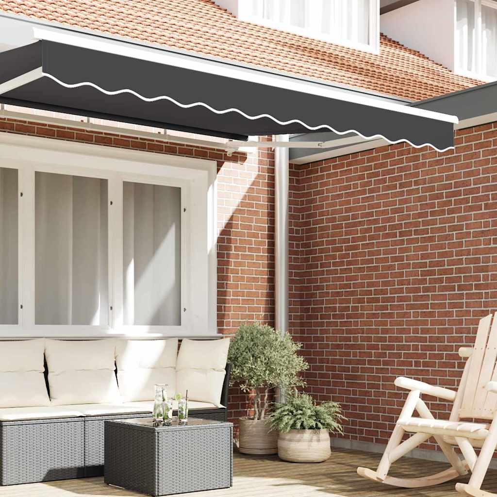 vidaXL Markisenvolant Anthrazit 580 x 20 cm Segeltuch