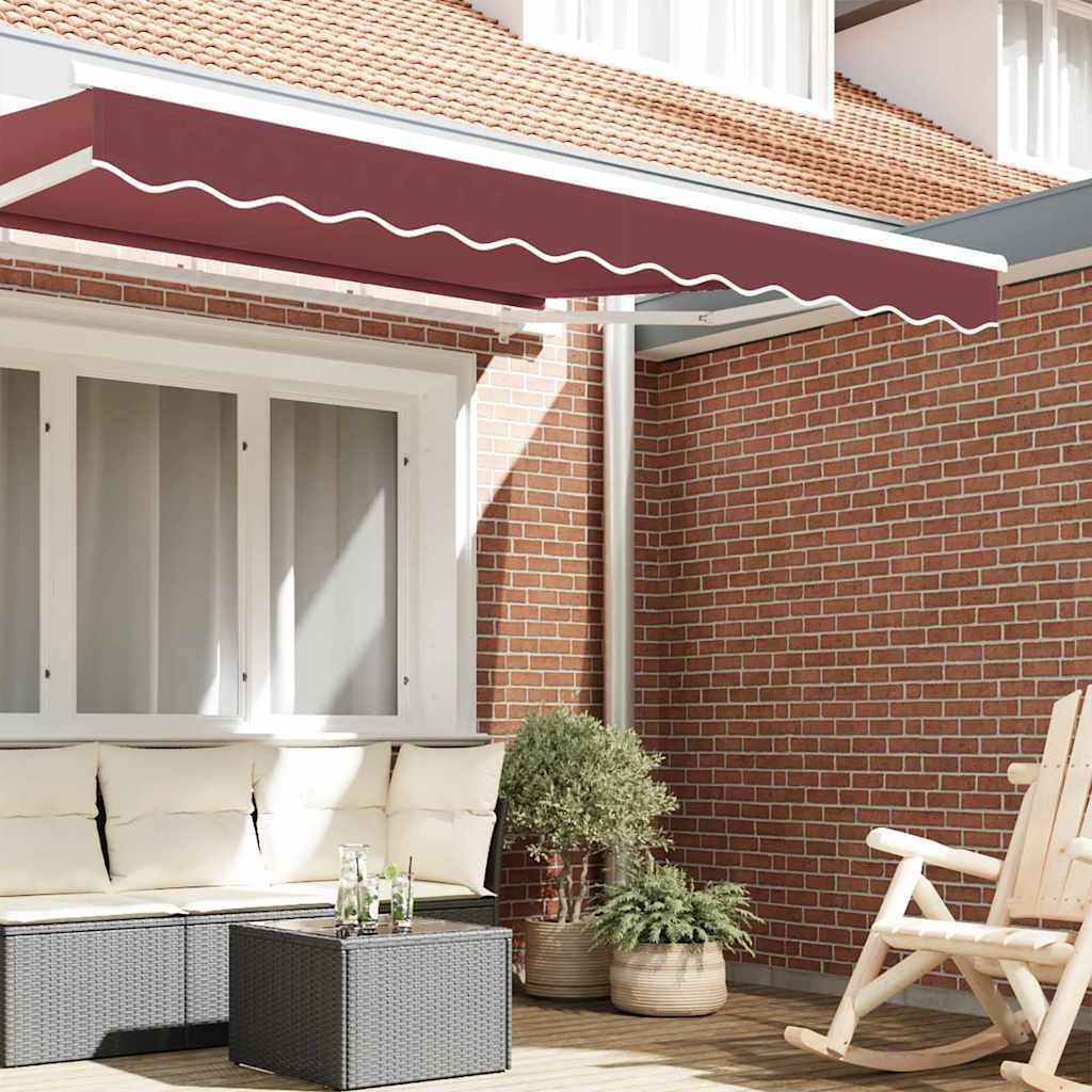 vidaXL Markisenvolant Bordeauxrot 580 x 20 cm Segeltuch