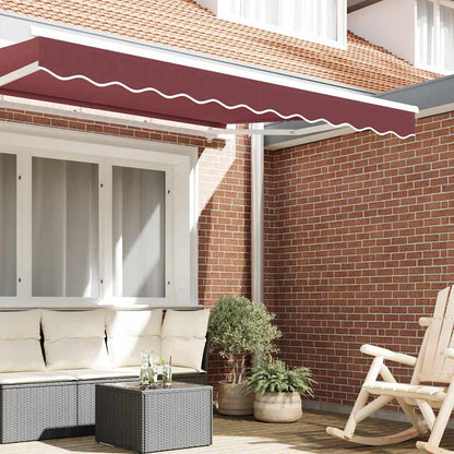 vidaXL Markisenvolant Bordeauxrot 580 x 20 cm Segeltuch
