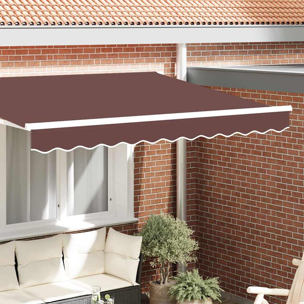 vidaXL Markisenfranse Braun 2,3 x 0,2 m Segeltuch