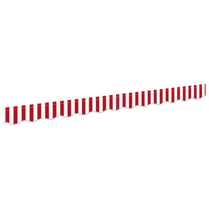 vidaXL Markisenfranse Rot und Weiß 2,3 x 0,2 m Segeltuch