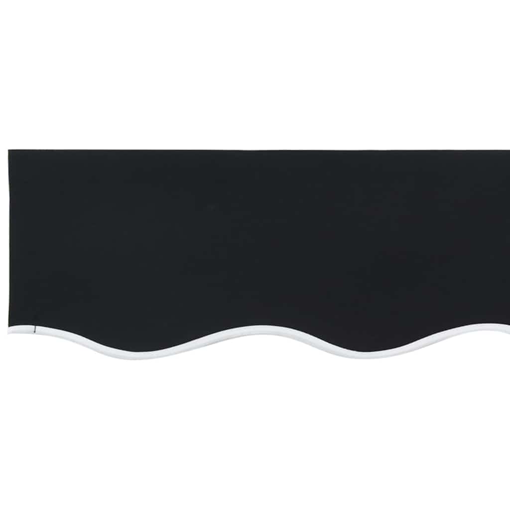 vidaXL Markisenvolant Schwarz 580 x 20 cm Segeltuch