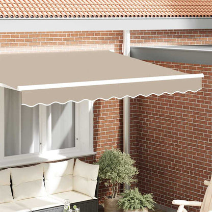 vidaXL Markisenfranse Beige 3,3 x 0,2 m Segeltuch