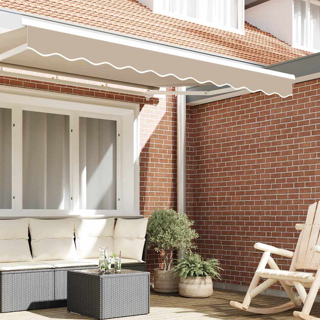 vidaXL Markisenfranse Beige 3,3 x 0,2 m Segeltuch
