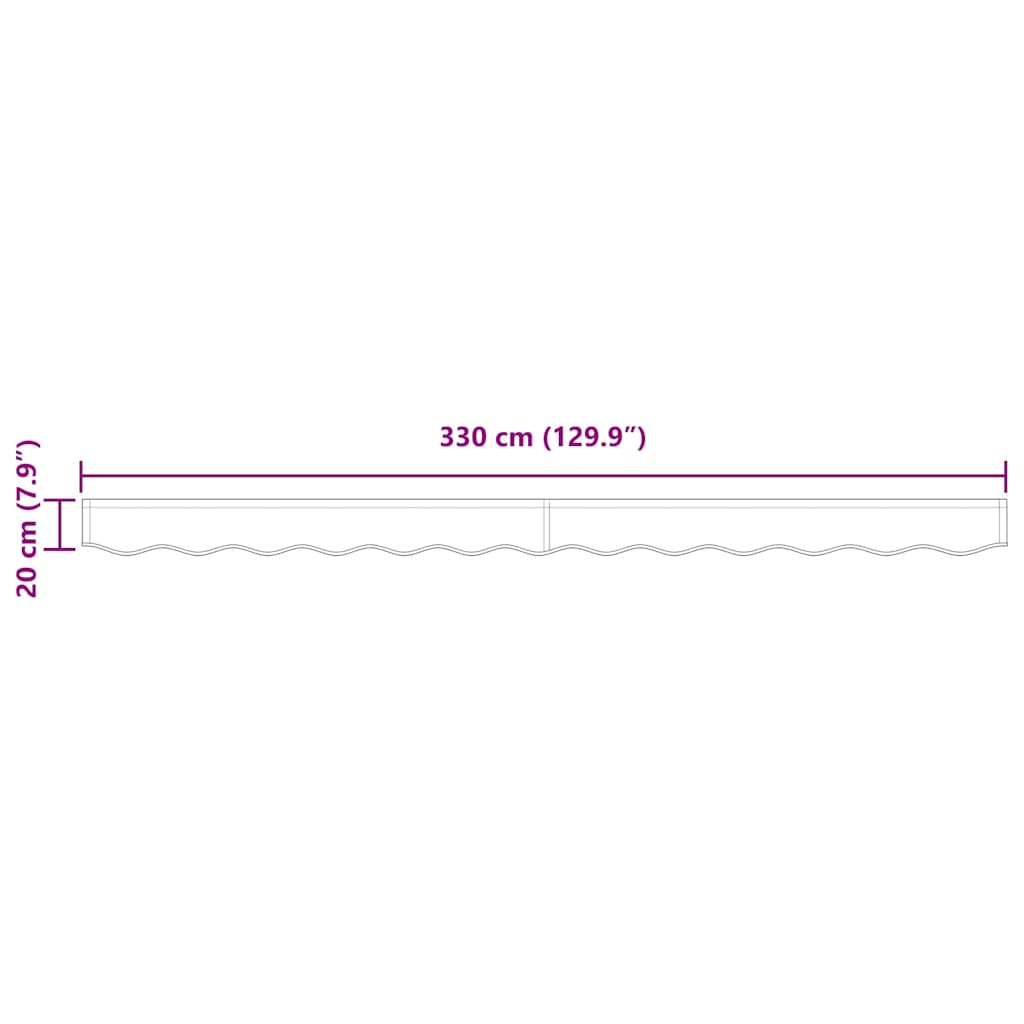 vidaXL Markisenfranse Beige 3,3 x 0,2 m Segeltuch