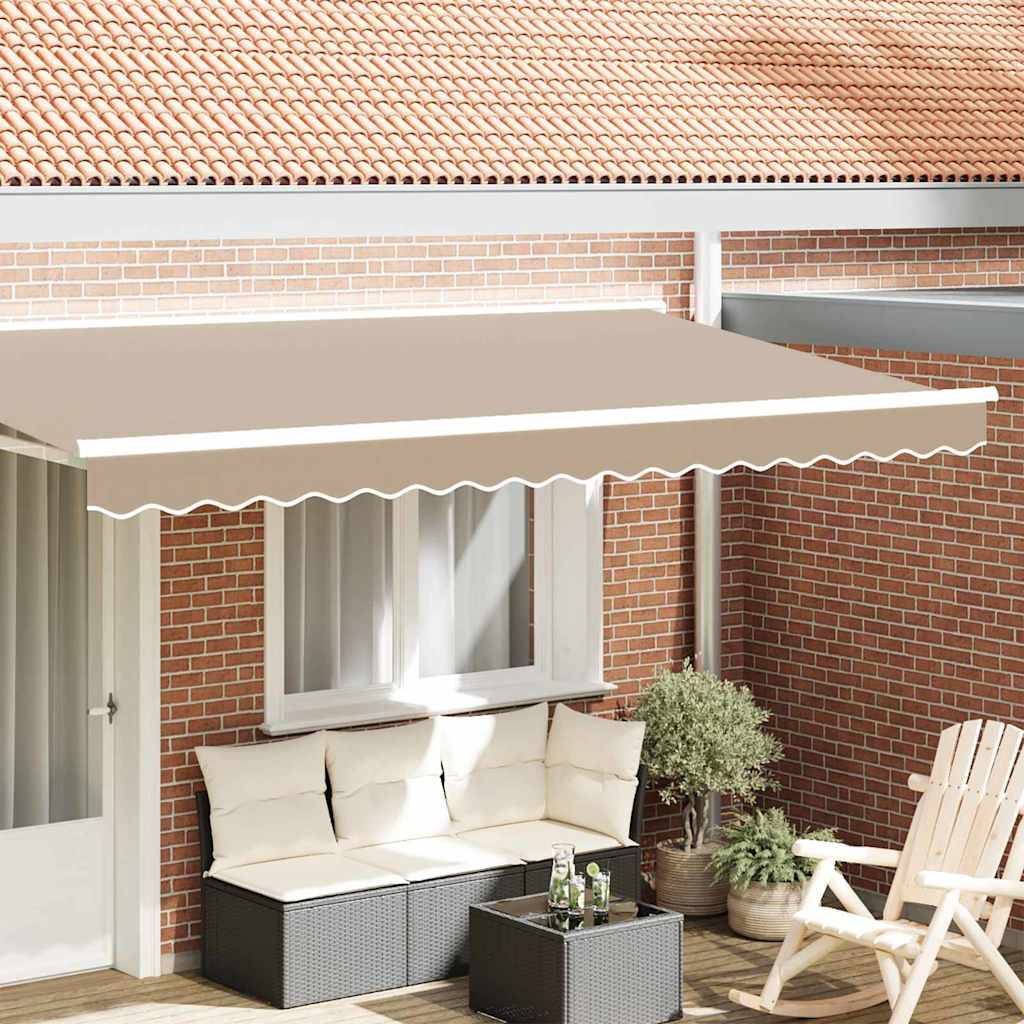 vidaXL Markisenfranse Beige 3,8 x 0,2 m Segeltuch