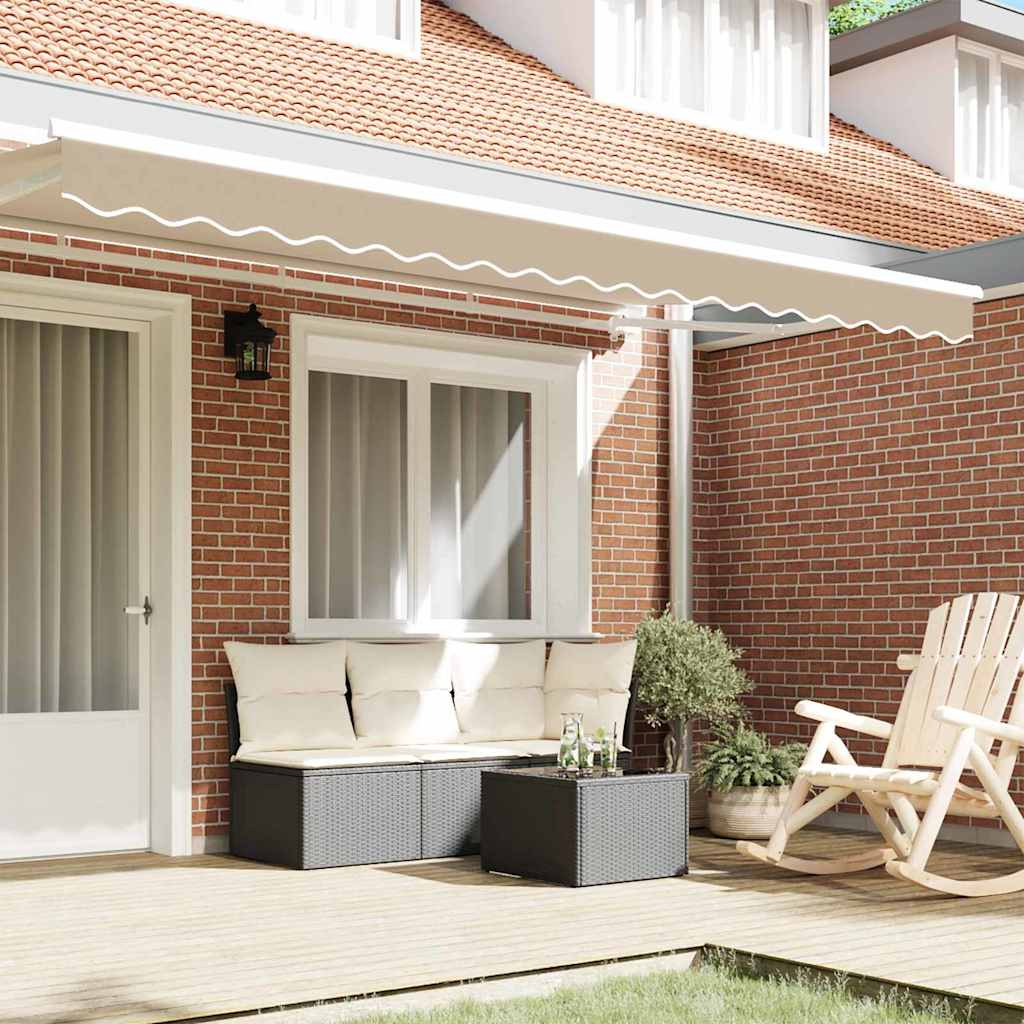 vidaXL Markisenfranse Beige 3,8 x 0,2 m Segeltuch