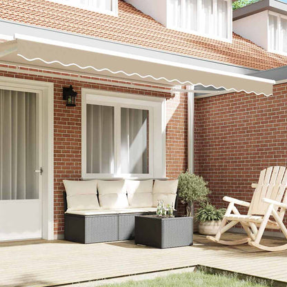 vidaXL Markisenfranse Beige 3,8 x 0,2 m Segeltuch