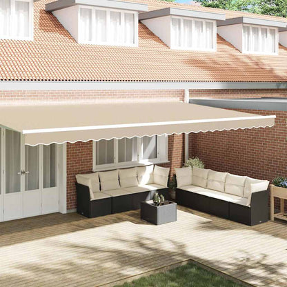 vidaXL Markisenfranse Beige 5,8 x 0,2 m Segeltuch