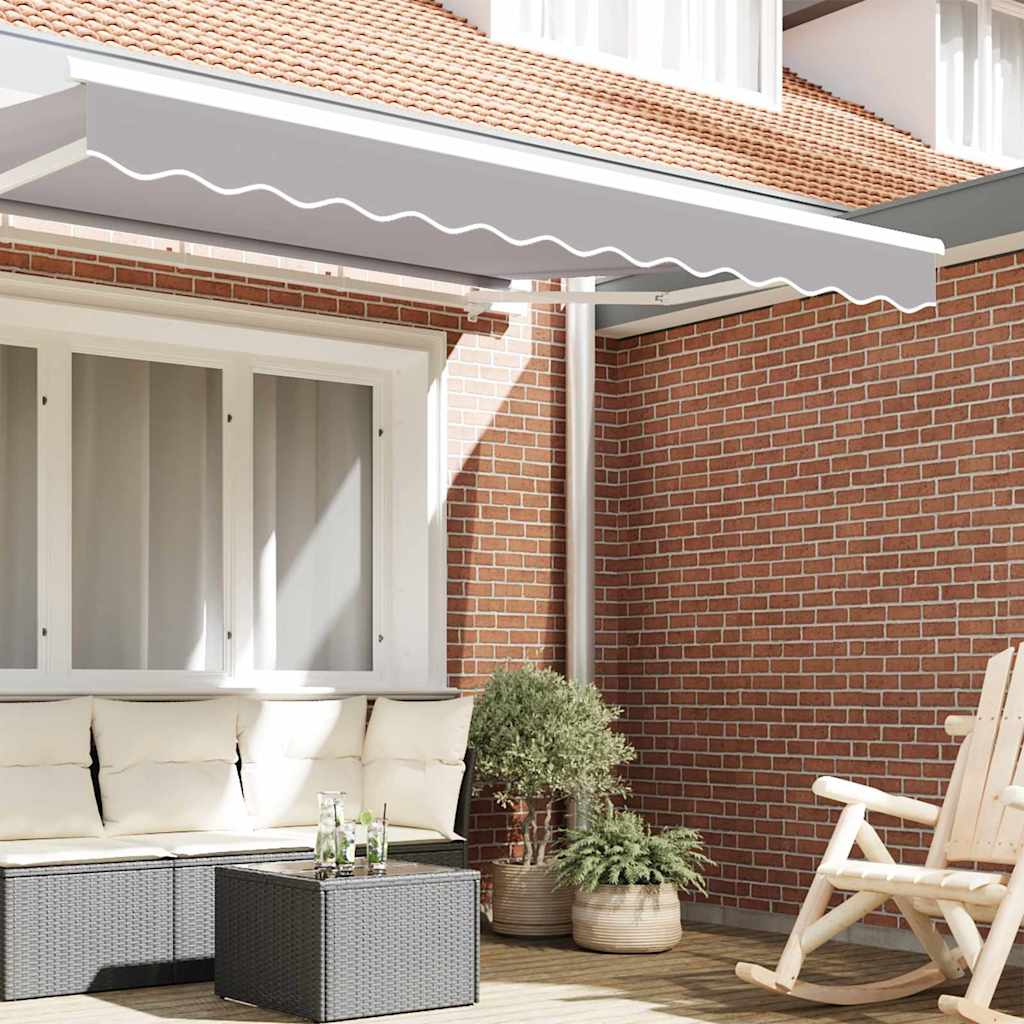 vidaXL Markisenvolant Hellgrau 580 x 20 cm Segeltuch