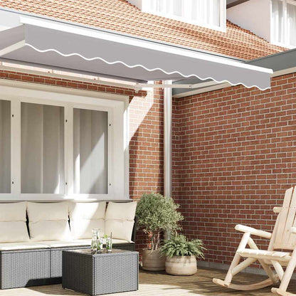 vidaXL Markisenvolant Hellgrau 580 x 20 cm Segeltuch