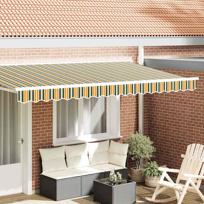 vidaXL Markisenvolant Grün und Gelb 580 x 20 cm Segeltuch