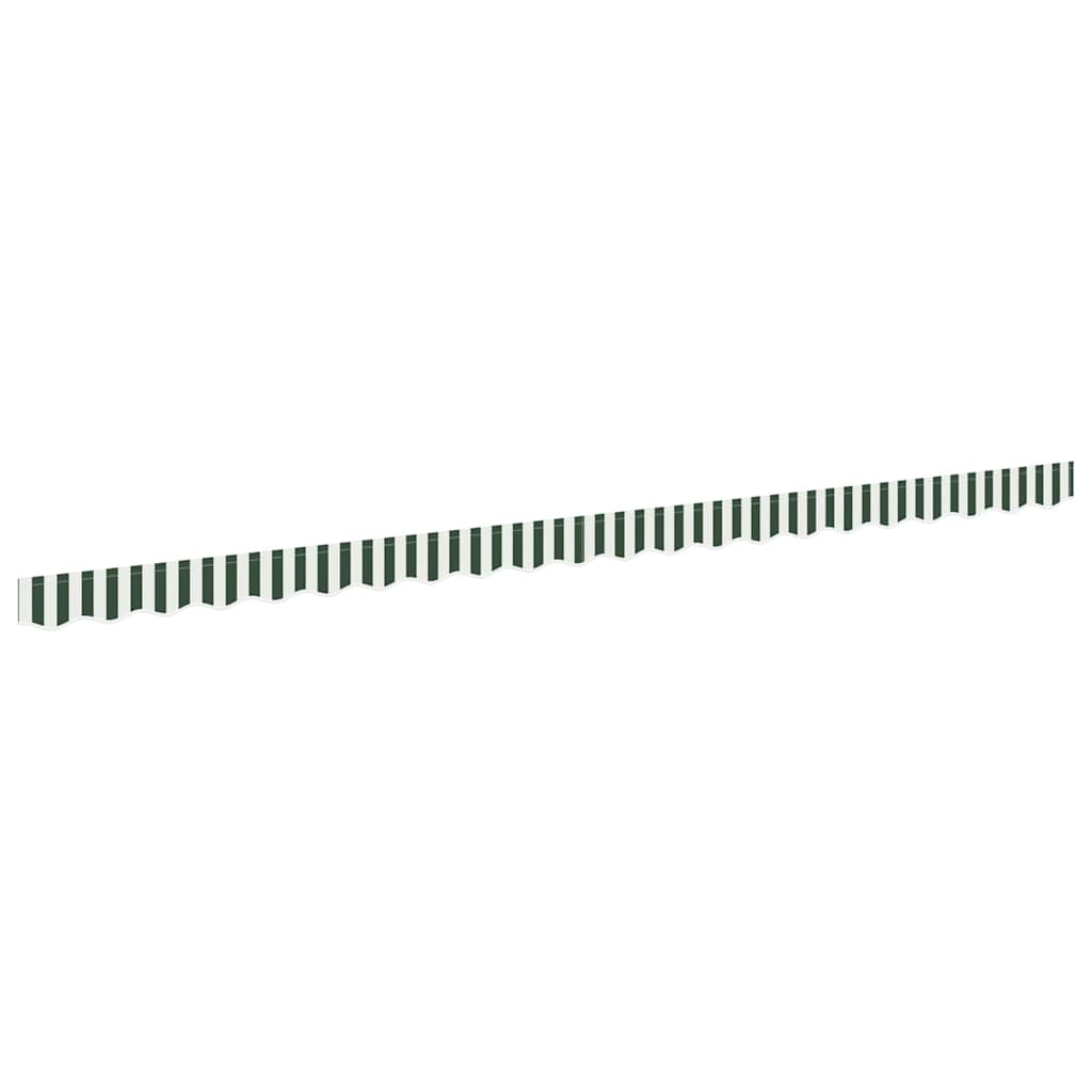 vidaXL Markisenfranse Grün und Weiß 4,8 x 0,2 m Segeltuch