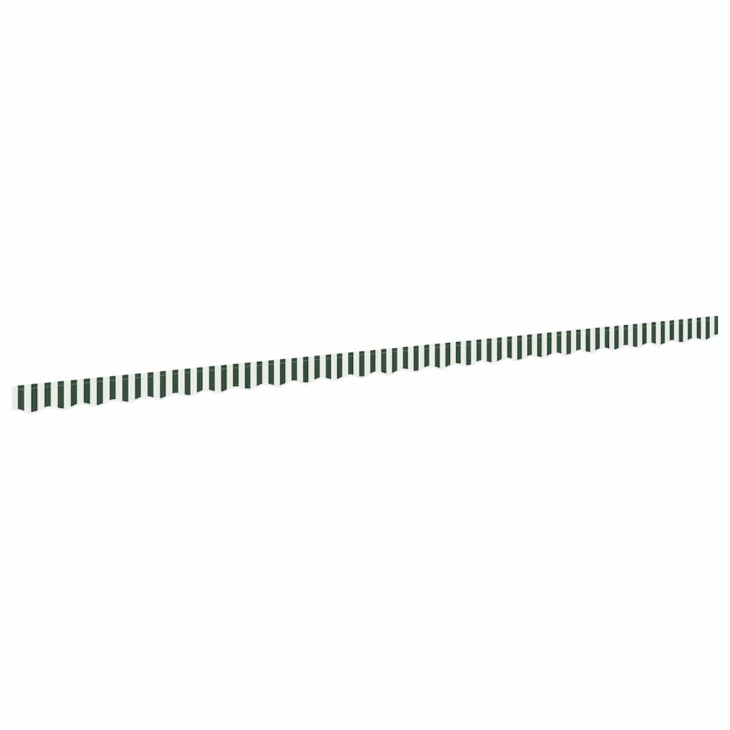 vidaXL Markisenfranse Grün und Weiß 5,8 x 0,2 m Segeltuch