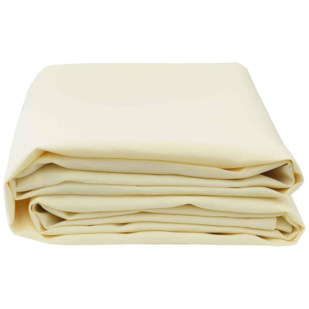 vidaXL Markisenersatz Creme 1000 x 160 cm Polyesterleinwand