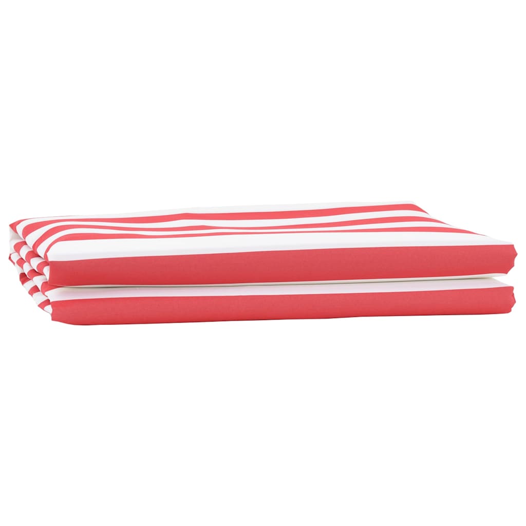 vidaXL Markisenersatz Rot und Weiß 1000 x 160 cm Polyesterleinwand