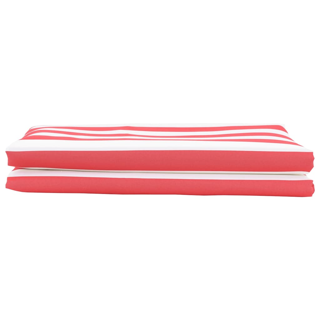 vidaXL Markisenersatz Rot und Weiß 1000 x 160 cm Polyesterleinwand