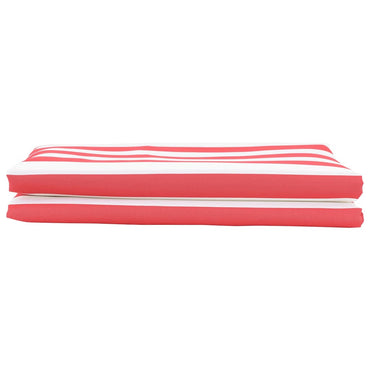 vidaXL Markisenersatz Rot und Weiß 1000 x 160 cm Polyesterleinwand