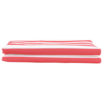 vidaXL Markisenersatz Rot und Weiß 1000 x 160 cm Polyesterleinwand