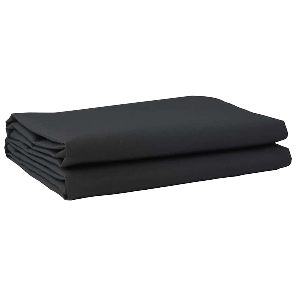 vidaXL Markisenersatz Schwarz 1000 x 160 cm Polyesterleinwand