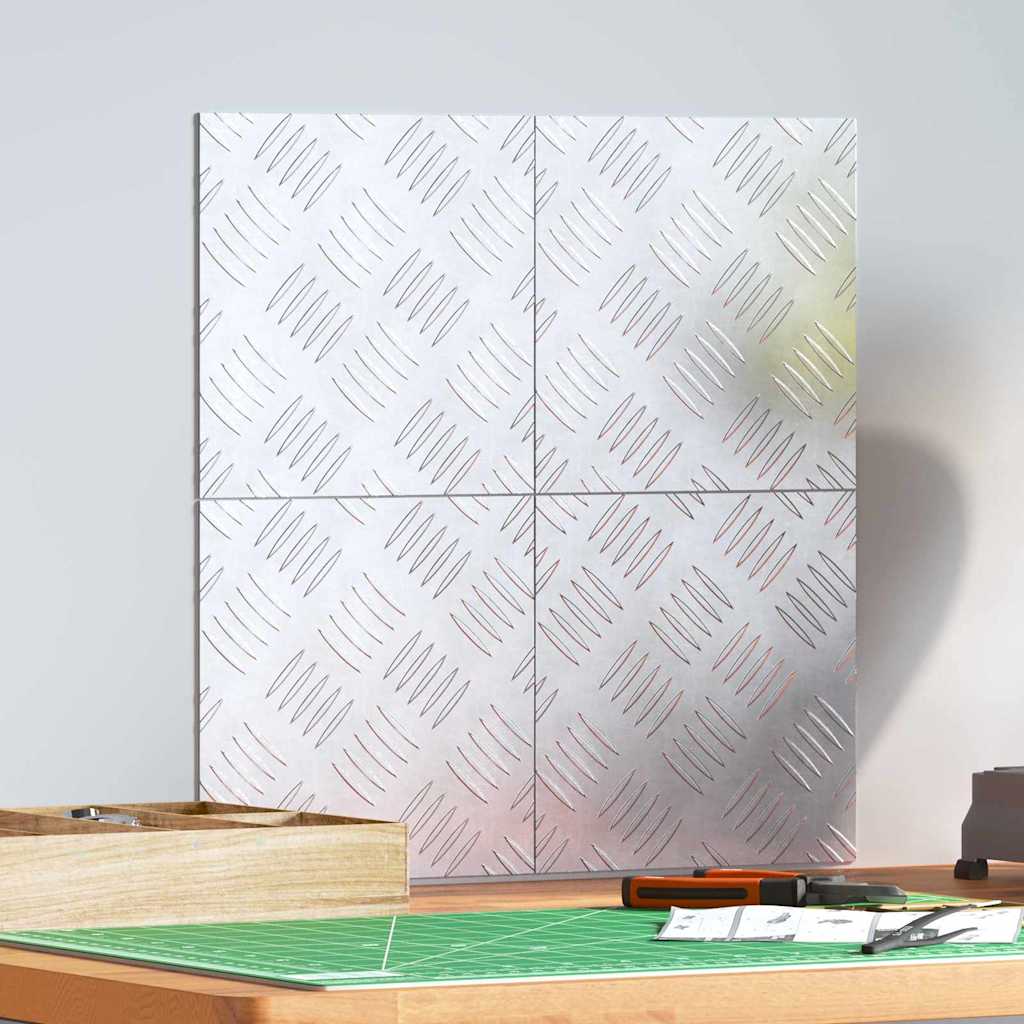 Treppe Tritt Quadratisch 4 pcs Silber 20 x 20 cm Aluminium