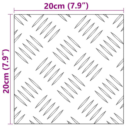 Treppe Tritt Quadratisch 4 pcs Silber 20 x 20 cm Aluminium