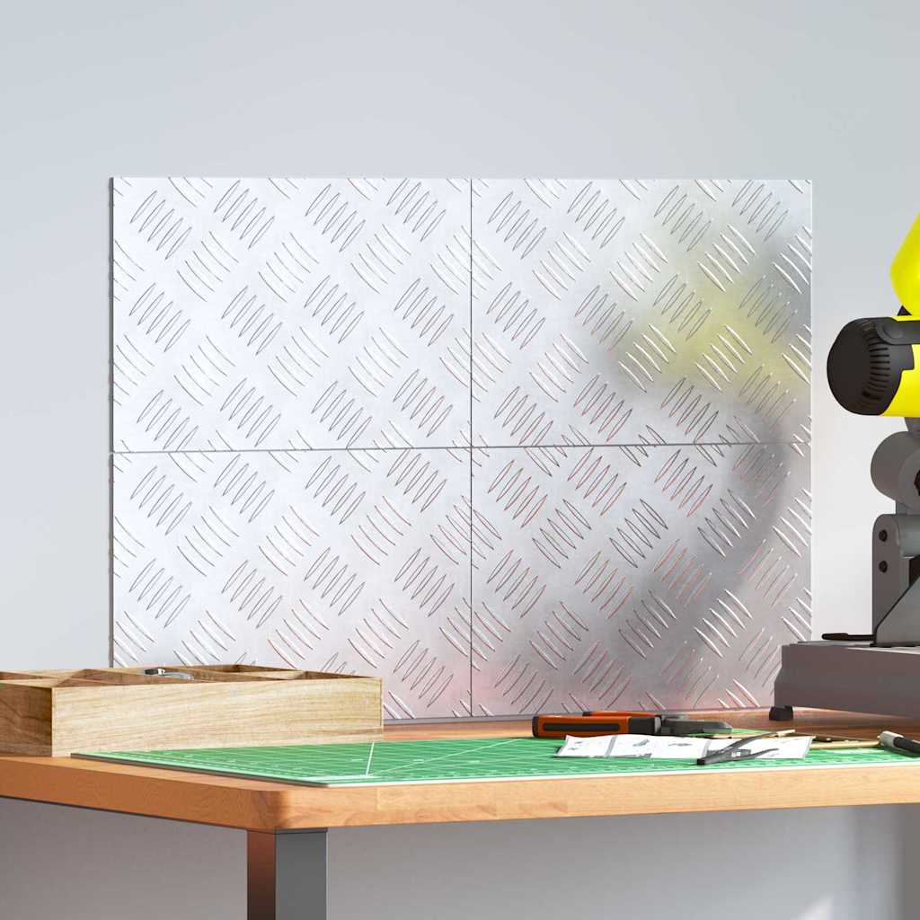 Treppe Tritt Rechtwinklig 4 pcs Silber 30 x 20 cm Aluminium