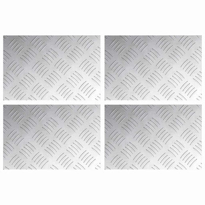 Treppe Tritt Rechtwinklig 4 pcs Silber 30 x 20 cm Aluminium