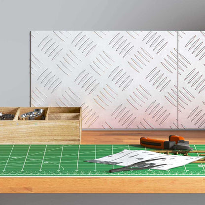 Treppe Tritt Rechtwinklig 2 pcs Silber 30 x 20 cm Aluminium