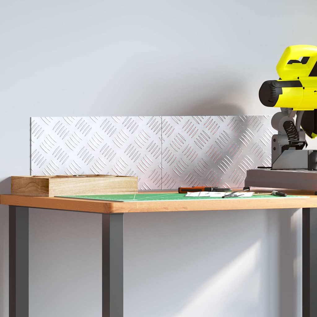 Treppe Tritt Rechtwinklig 2 pcs Silber 40 x 20 cm Aluminium