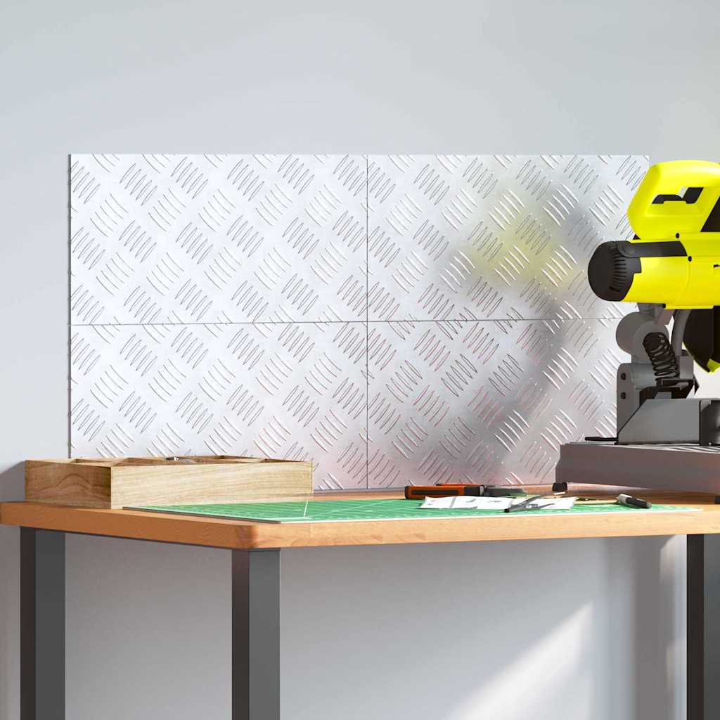 Treppe Tritt Rechtwinklig 4 pcs Silber 40 x 20 cm Aluminium