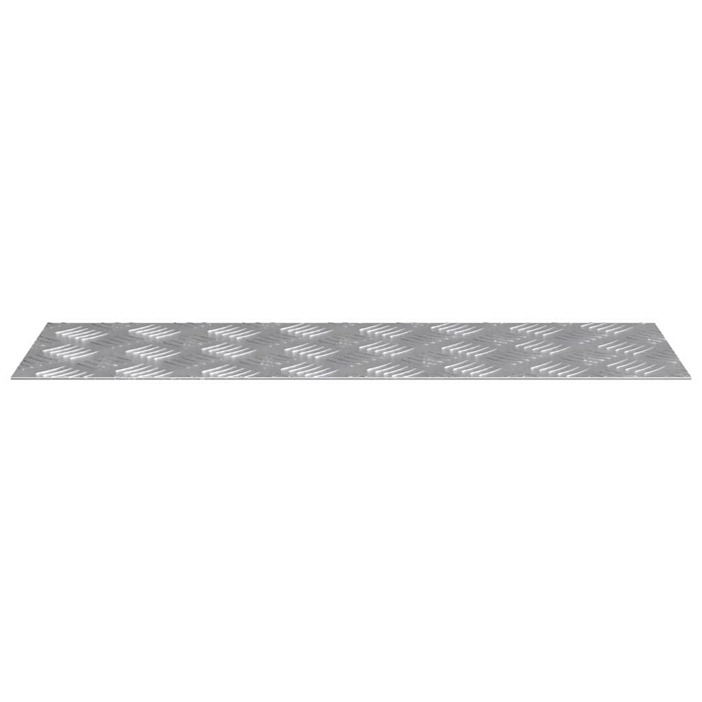 Treppe Tritt Rechtwinklig 4 pcs Silber 60 x 20 cm Aluminium