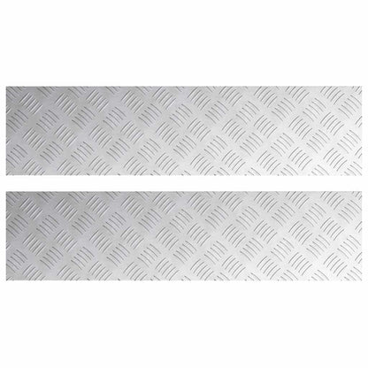 Treppe Tritt Rechtwinklig 2 pcs Silber 80 x 20 cm Aluminium