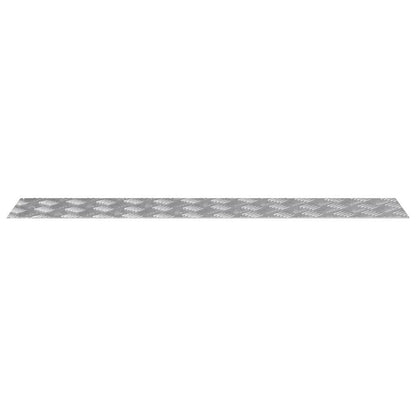Treppe Tritt Rechtwinklig 4 pcs Silber 100 x 20 cm Aluminium
