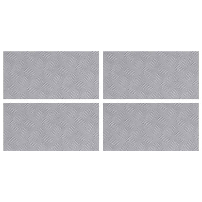 Treppe Tritt Rechtwinklig 4 pcs Silber 50 x 25 cm Aluminium