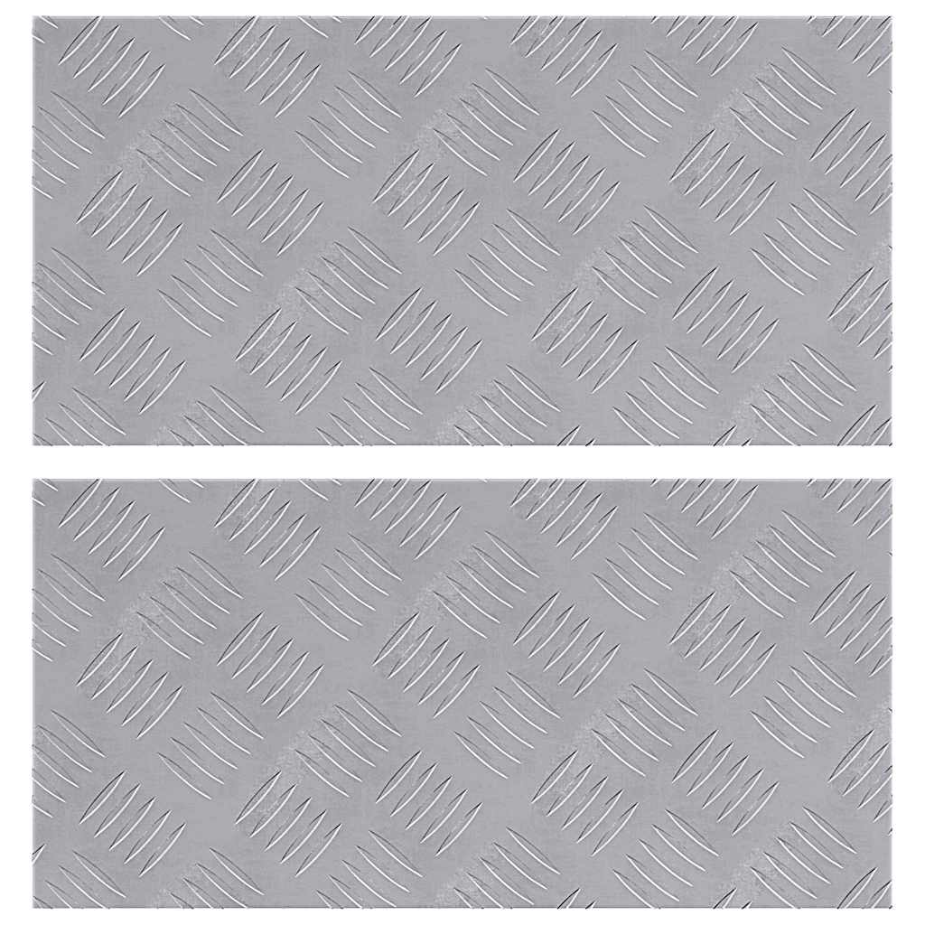 Treppe Tritt Rechtwinklig 2 pcs Silber 50 x 25 cm Aluminium